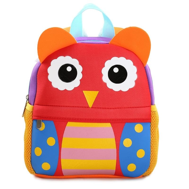 3D Cute Animal Backpack Kids School Bags - Owl - intl