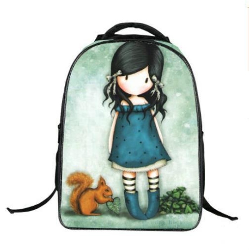 4 Colors Girls Hot Sale School Bag Lovely Cartoon Backpacks-Emerald Green - intl