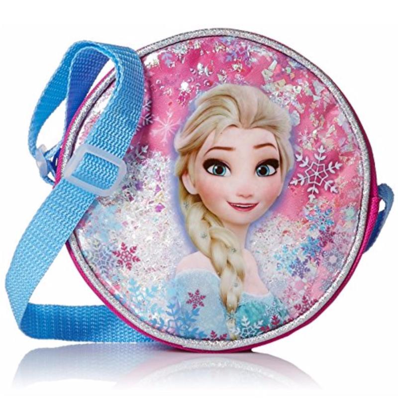 Disney Girls' Frozen Elsa canteen crossbody bag blue red