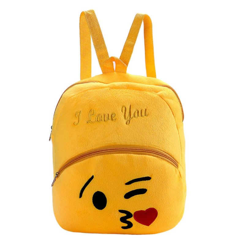 Fashion Smiley Face Emoji School Bag Children Backpack(Kiss)(Export)