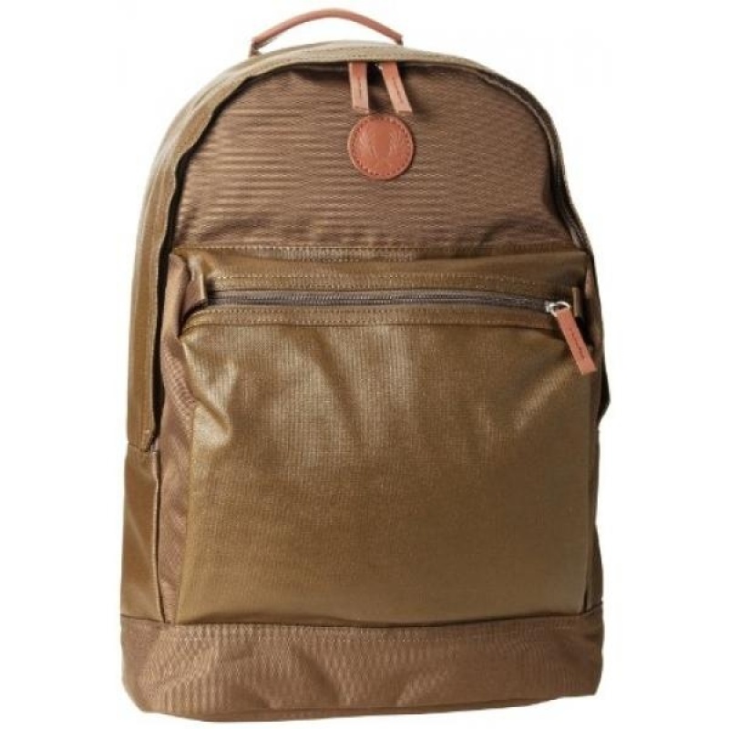 Fred Perry Mens Coated Rucksack, Dark Olive, One Size - intl