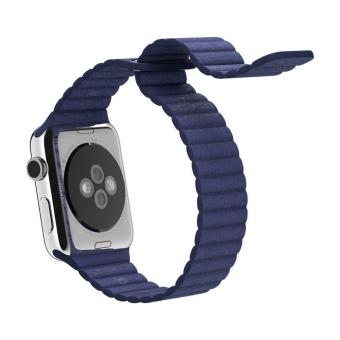 Genuine Leather Loop Watch Band Strap Magnetic Buckle For AppleWatch 42mm Bl April 2018 - 3 Genuine Leather Loop Watch Band Strap Magnetic Buckle For AppleWatch 42mm Bl - 3