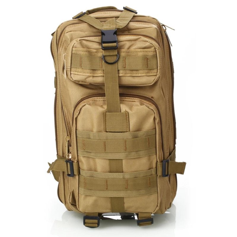 Go Go Store Outdoor Neutral Adjustable Military Tactic Backpack Rucksacks Hiking Travel Bag Yellow - intl