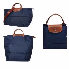 Longchamp Le Pliage Extendable Large Travel Bag 1911 Navy With Sling Singapore