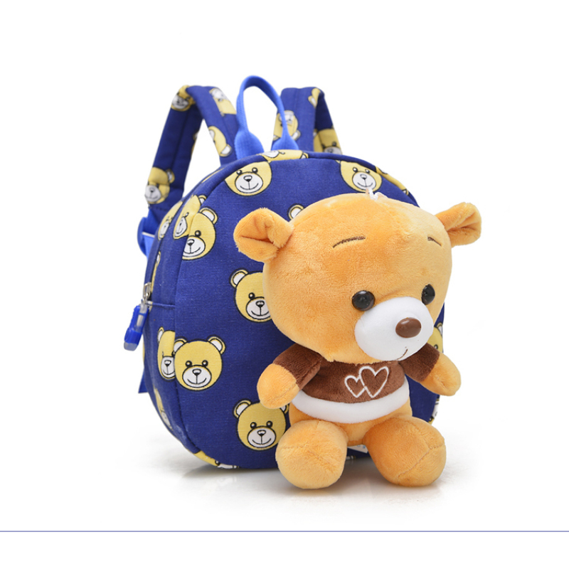 Rising Bazaar New Baby Kids Bear Backpack (Dark Blue) - intl
