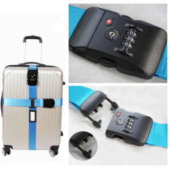 TSA Customs Code Lock Packing Belt Luggage Buckle Strap Blue June 2018 - 2 TSA Customs Code Lock Packing Belt Luggage Buckle Strap Blue - 2