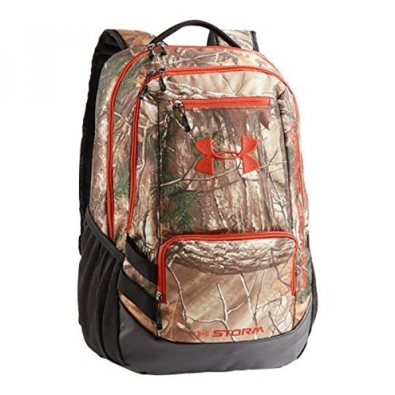 Under Armour Camo Hustle Backpack, Realtree Ap-Xtra/Dynamite, One Size - intl