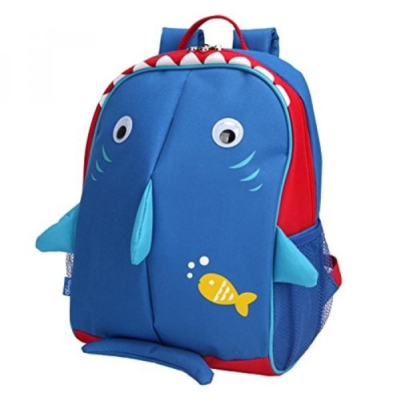Yodo Little Kids School Bag Pre-K Toddler Backpack - Name Tag and Chest Strap, Shark - intl
